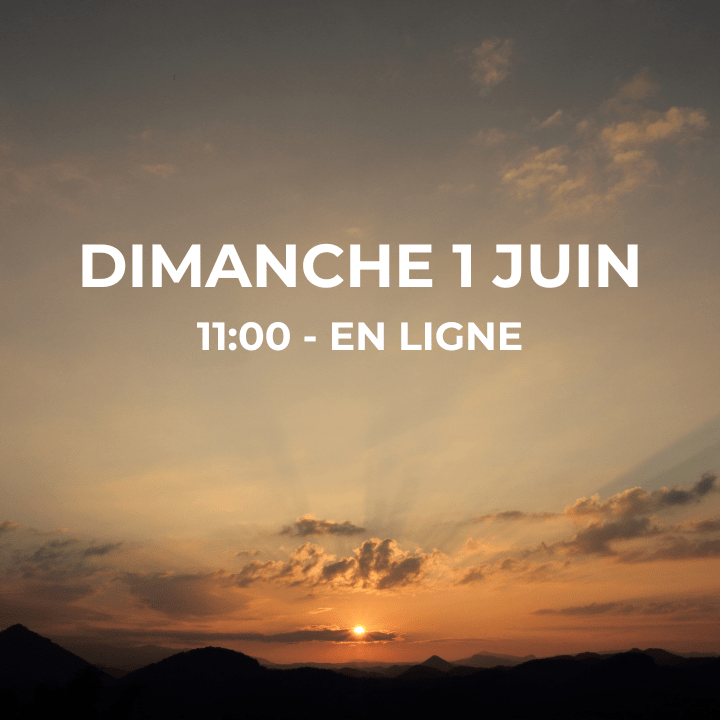 Annonces événement en ligne, dimanche 1 juin 11h.