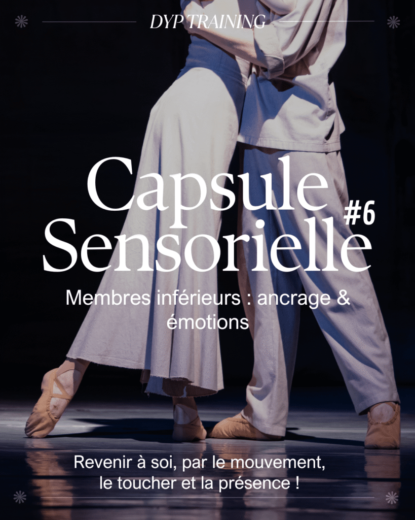 Mouvements d’ancrage des jambes en posture assise – atelier bien-être DYPTraining