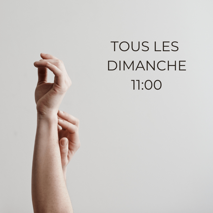 Mains en mouvement sensoriel — séance DYP Training tous les dimanches à 11h.